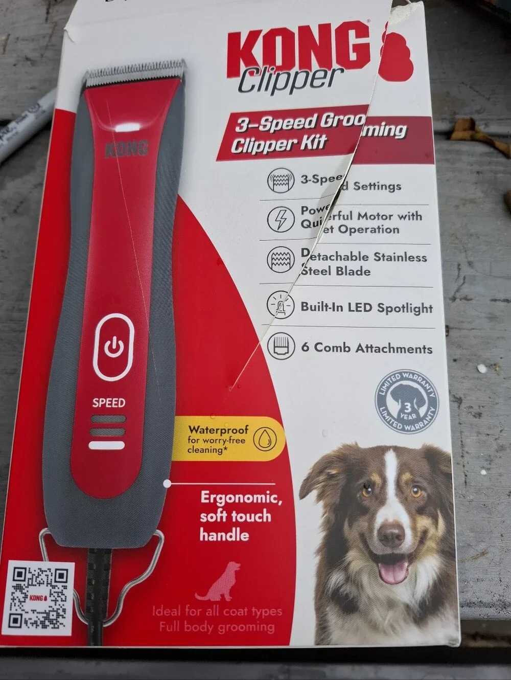 KONG 3-Speed Dog Grooming Clipper Kit Corded